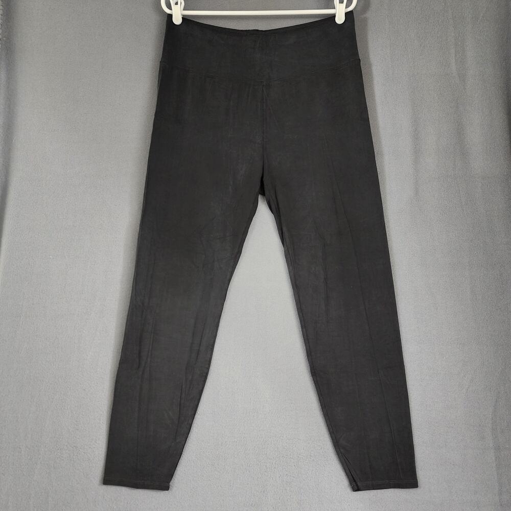 Eileen Fisher Women Pull On Pants Large Black Taper Ankle Stretch Mature Comfort